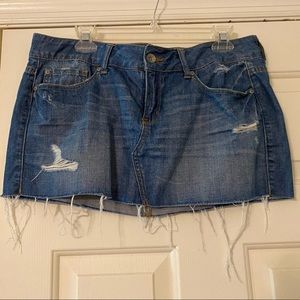 Y2K Vintage Refuge Skirt 13 Destroyed Jean Denim